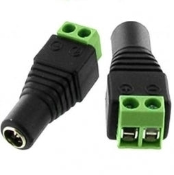Female DC connector 5.5 x 2.1mm - vrouwelijk -> schroefaansluiting Female DC connector 5.5 x 2.1mm - vrouwelijk -> schroefaansluiting